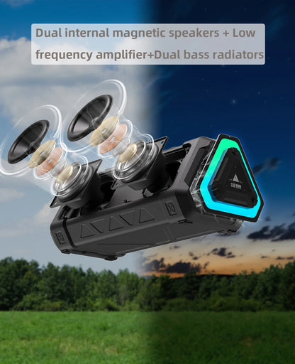 MLOVE P3 40W Bluetooth Speaker – Outdoor, IPX7 Waterproof, Stereo Sound, Bluetooth 5.3, RGB Lights, Micro SD Slot
