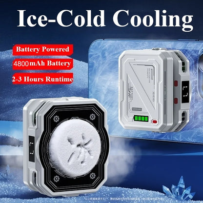 TH10 Semiconductor Phone Cooler – 4800mAh Ice Cooling Radiator with Magnetic & Clip-On Design, Adjustable Gaming Phone Heat Dissipation Fan