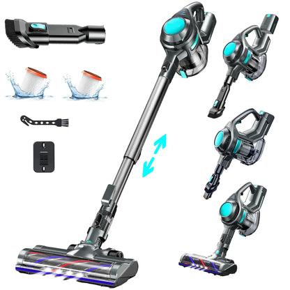 Cordless Stick Vacuum Cleaner – Lightweight, Powerful Suction for Home, Carpet, and Pet Hair