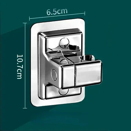 ABS Wall-Mounted Shower Head Holder – Self-Adhesive, Adjustable & Rotatable Handheld Bracket for Bathroom Accessories