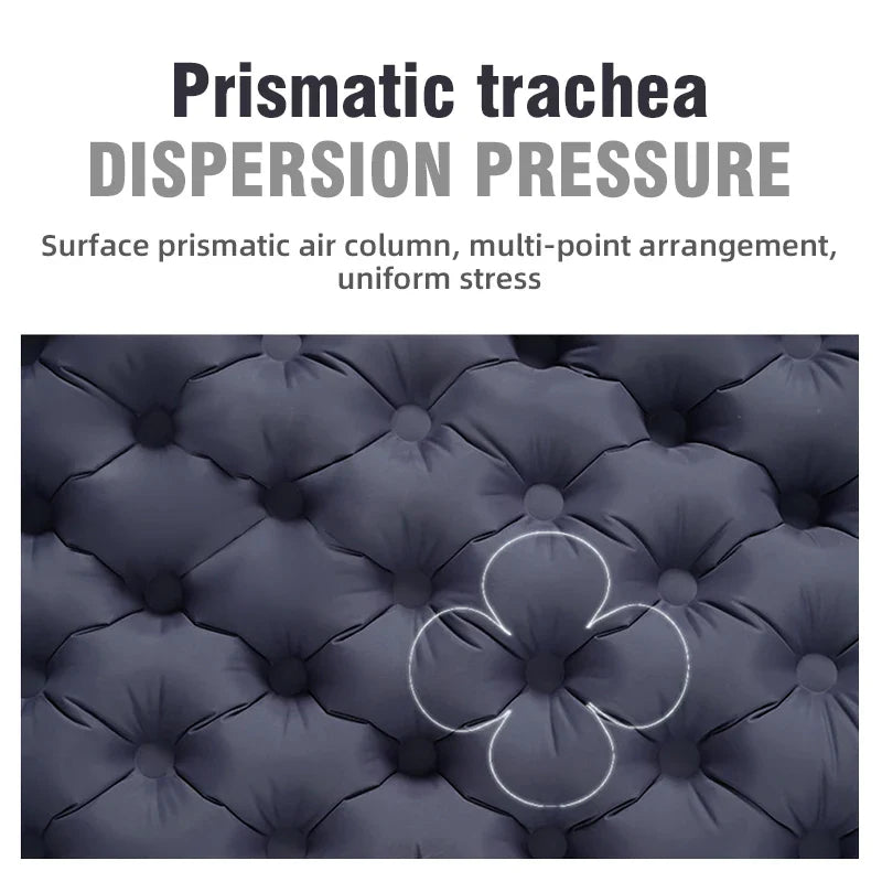 PACOONE Outdoor Camping Double Inflatable Mattress - Extra Wide Ultralight Folding Sleeping Pad