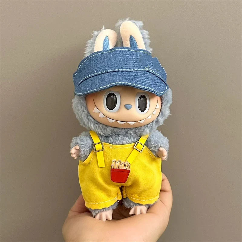 Labubu V1 V2 15/17cm Doll Clothing Set — Fashion Hoodie & Pants Korean Idol Style DIY Accessories Gift