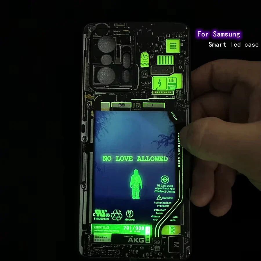 DIY Custom LED Phone Case - Glowing Anime Cartoon Cover for Samsung Galaxy A17, A16, A15, A14, A12, S20 FE, S21, S22, S23, S24, S25 & S26 Series