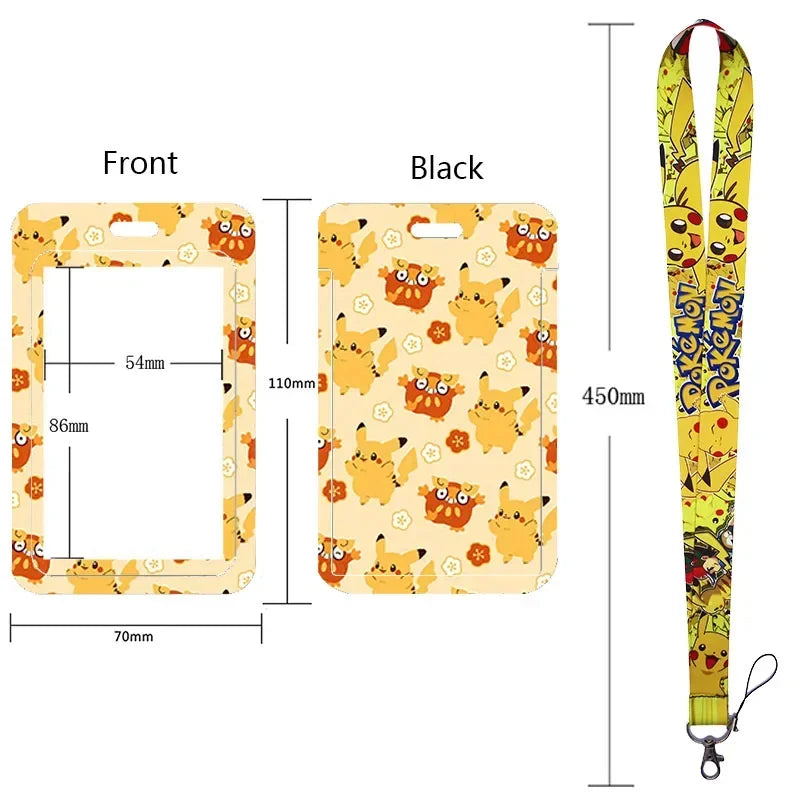 Pikachu Neck Strap Lanyard for Keys – ID Badge Holder, Keychain, Key Rings, Fashion Accessory Gift