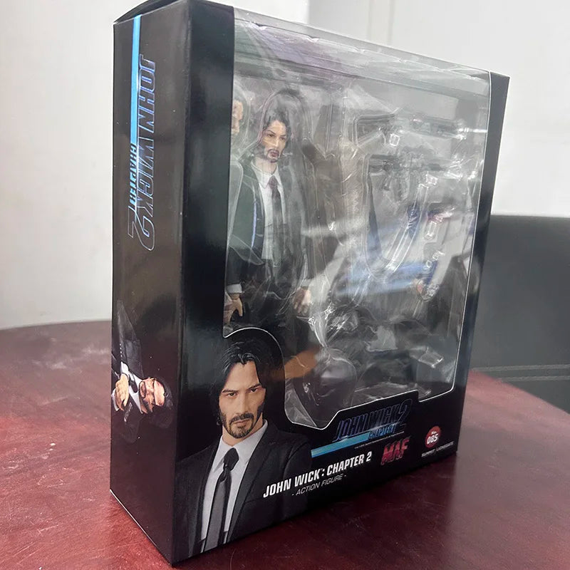 John Wick Mafex 085 Action Figure – Joint Movable Model Toy, Collectible Doll, Bookshelf Ornament & Christmas Present
