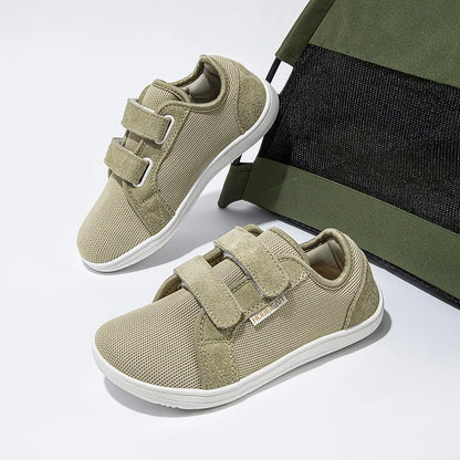 HOBIBEAR Kids Barefoot Sneakers – Lightweight Breathable Mesh Shoes with Hook & Loop, Wide Toe for Toddlers & Kids