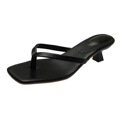 Women's Summer Clip Toe Comfort Slide Sandals – Casual Low Heel Street Style Slippers