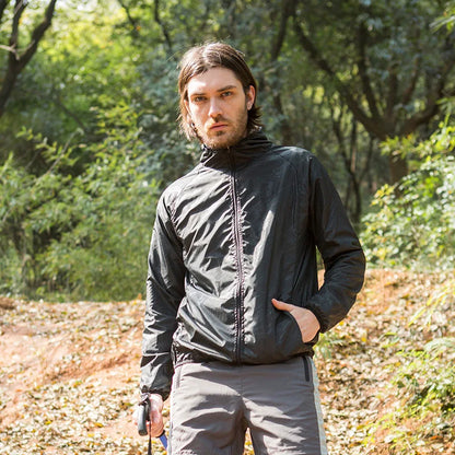 Unisex Waterproof Camping Jacket — Men & Women Windbreaker, Raincoat for Hiking, Climbing, and Sun Protection