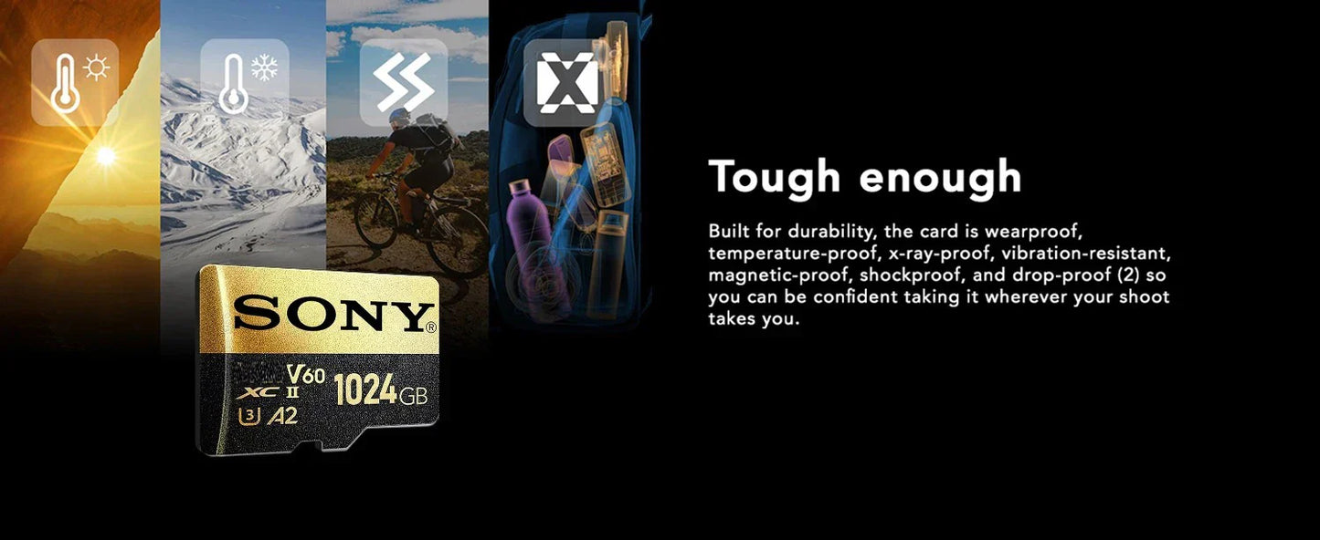 Sony Ultra Micro SD Card – 128GB/256GB/512GB/1TB A2 U3 V30 TF Memory Card for Phone & Computer