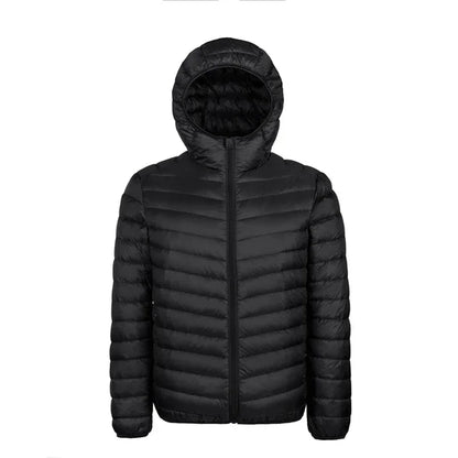 2024 Men’s Ultra-Light Down Jacket – 90% White Duck Down Hooded Thermal Feather Coat