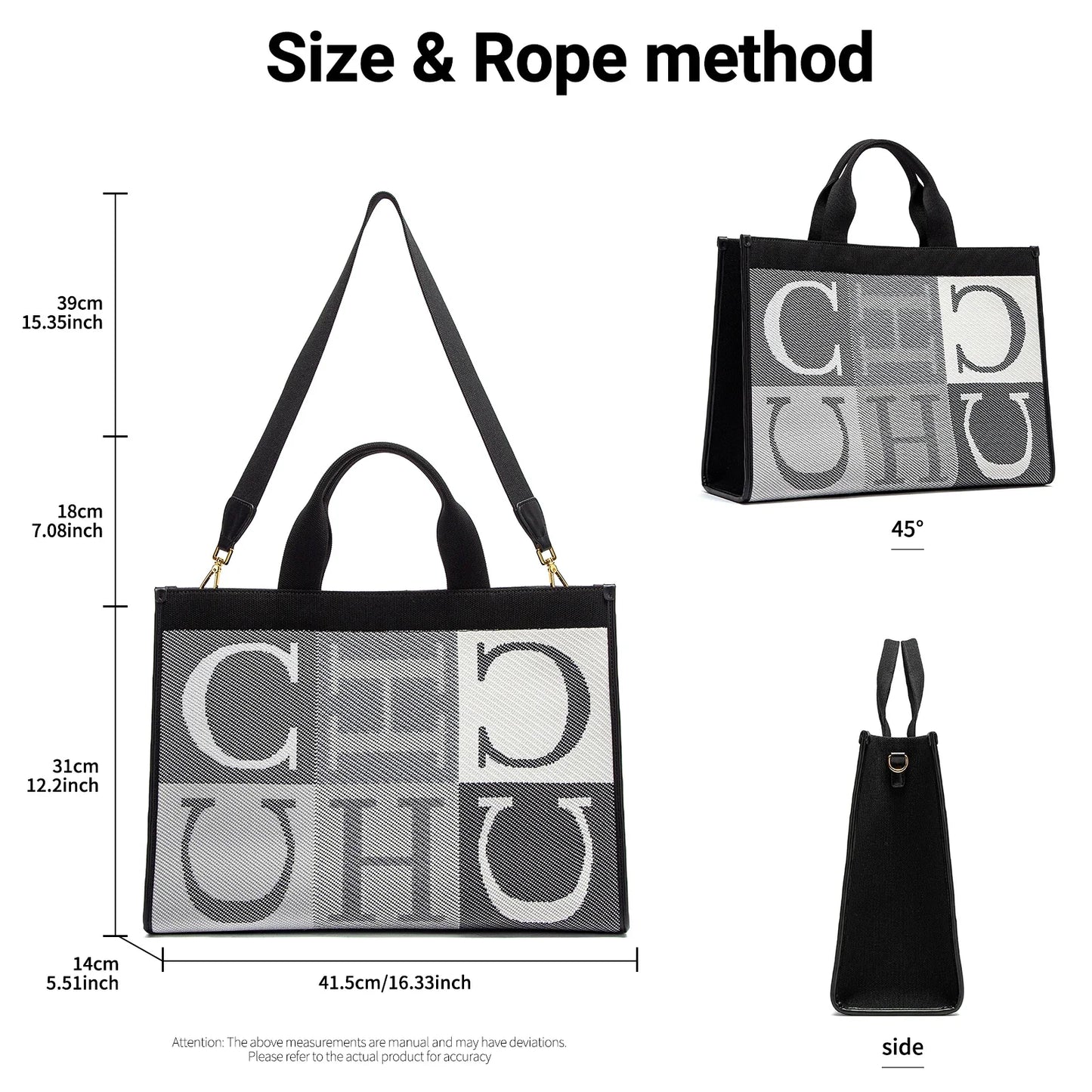 CHCH Women's Shopping Bag 2025 – New Eco-Friendly Flyknit Simple Mommy Bag