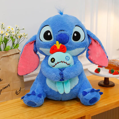 Big Size Disney Stitch Holding Duck Plush – Cute Hugging Doll Pillow Toy for Kids & Xmas Gifts