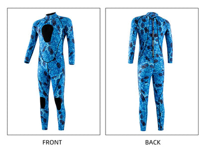 3mm Spearfishing Wetsuit – Neoprene Full Body Thermal Suit for Fishing, Diving, Surfing, Snorkeling & Kayaking, Camouflage Design