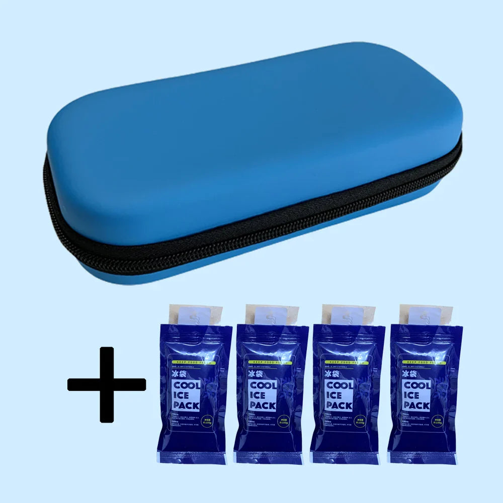 Waterproof PU Insulin Cooler Bag – Portable Insulated Diabetic Travel Case, Aluminum Foil Cooler Box & Ice Bag