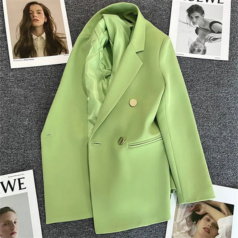 2023 Women's Elegant Single Button Blazer – Slim Fit Long Sleeve Office Jacket for Autumn & Winter