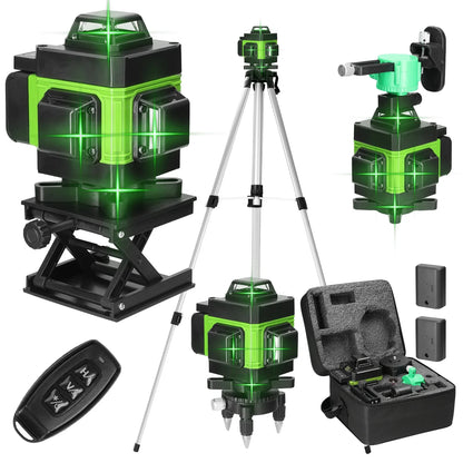 16-Line Green Laser Level — Professional Self-Leveling 360° Tripod Laser Nivel Autonivelant