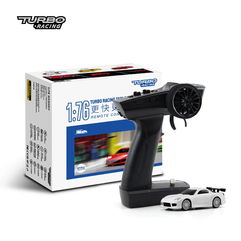 Turbo Racing 1:76 RC Drift Car | C64/C72/C73/C74 with Gyro & Full Remote Control for Kids & Adults