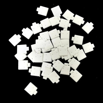 100PCS White Earring Cards with Puff Pad – Ear Studs Display Holder Tray Inserts Jewelry Organizer Wholesale