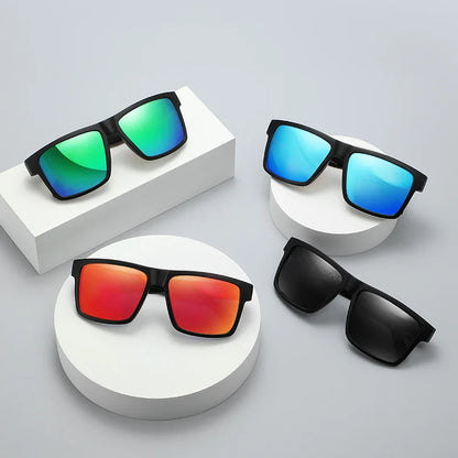 2024 New Heat Wave Luxury Polarized Sunglasses – Square Conjoined Lens, UV400 Protection for Men & Women