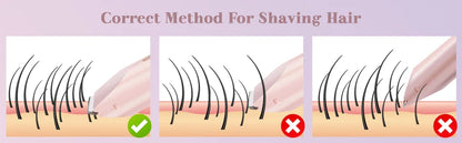 2-in-1 Dual-Head Electric Razor for Women – Painless Bikini Trimmer Wet & Dry Use with Detachable Heads