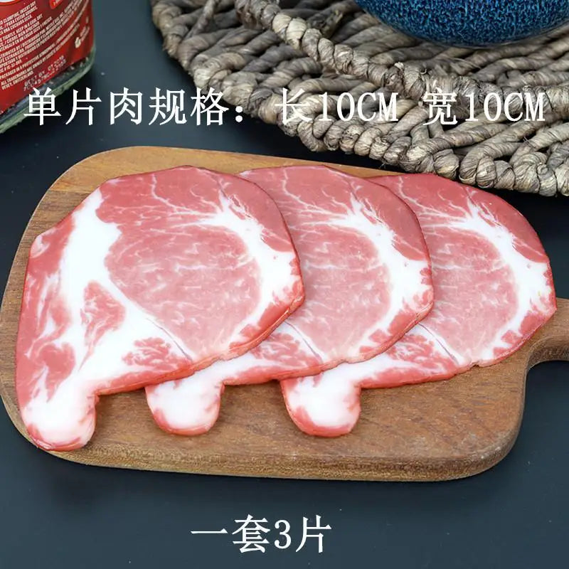 Realistic Faux Meat Models - 5-Piece Beef, Pork & Lamb Steak Display Set for Restaurant Decor