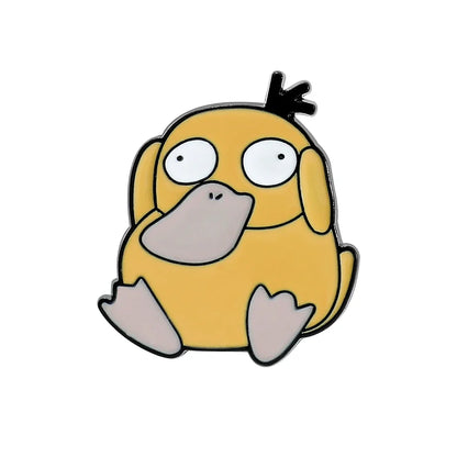 Kawaii Anime Enamel Pins — Cute Psyduck, Pikachu & Charmander Brooches for Kids, Hats & Accessories Gifts