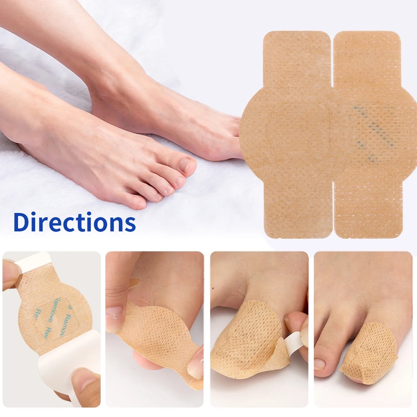 21/105pcs Waterproof Nail Fungus Repair Patches — Ingrown Nail Correction Stickers for Damaged Nail & Feet Care