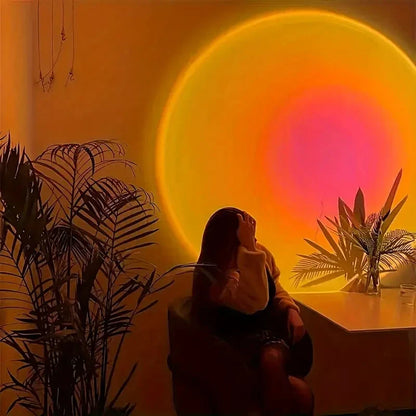 Vibrant Sunset Projection Light – 16-Color Spectrum, USB Remote Control, Dynamic LED Light for Warm Home Ambience