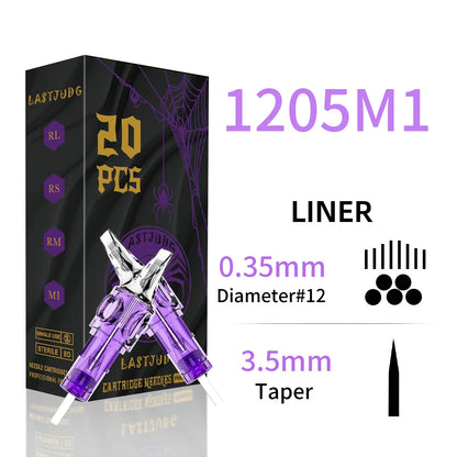 LASTJUDG 20PCS Disposable Tattoo Cartridge Needles – RL RS M1 RM for Permanent Makeup & Tattoo Pen