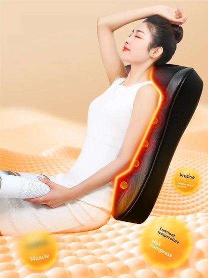 JAIYORL Electric Shiatsu Neck Massage Pillow – Deep Kneading Heat Cushion for Shoulder and Muscle Relaxation