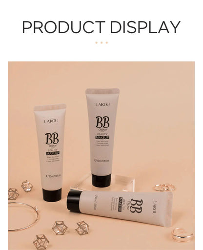 6-Color BB Cream Concealer – 30ml Natural Face Primer & Coverage Foundation
