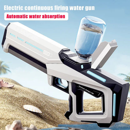 Electric Water Gun for Adults & Kids – Powerful Squirt Blaster with Automatic Water Suction, Summer Beach Toy