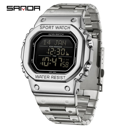 SANDA 2172/2173 Men’s Digital Watch - Multifunction Waterproof LED Electronic Wristwatch