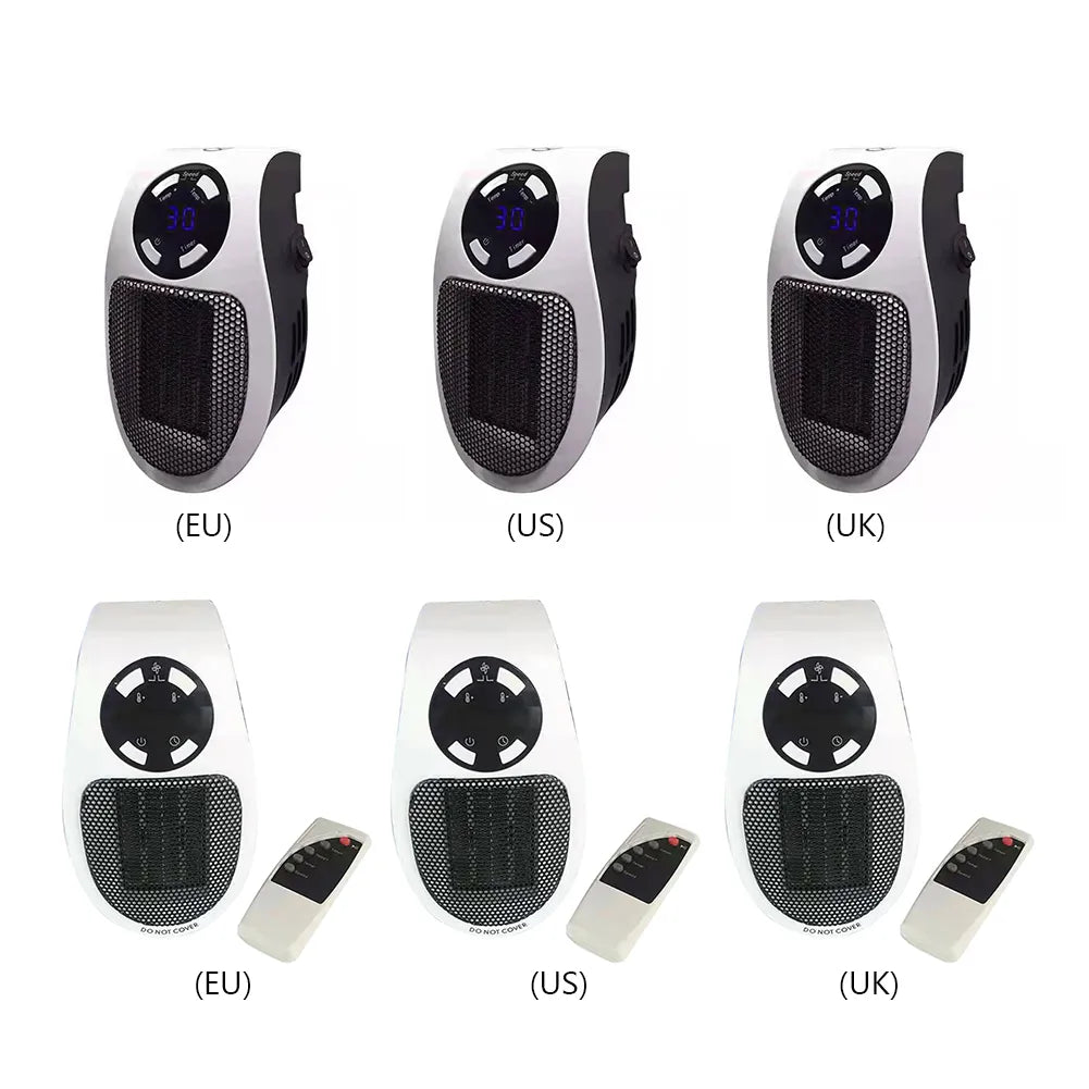 Winter Bliss: Portable Wall Plug-in Heater - 500W of Cozy Radiance with Remote Control Magic!