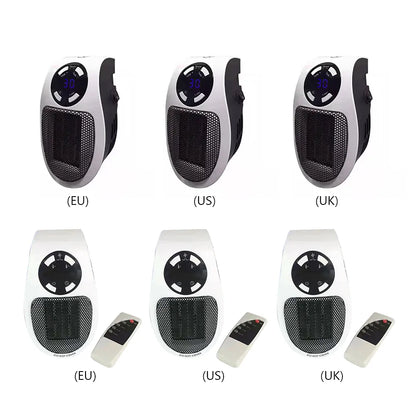 Winter Bliss: Portable Wall Plug-in Heater - 500W of Cozy Radiance with Remote Control Magic!