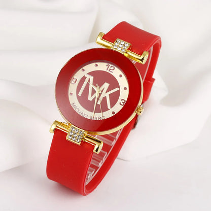 UTHAI W28 Women’s Fashion Quartz Watch - Light Luxury Diamond and Silicone Band, College Girl Timepiece