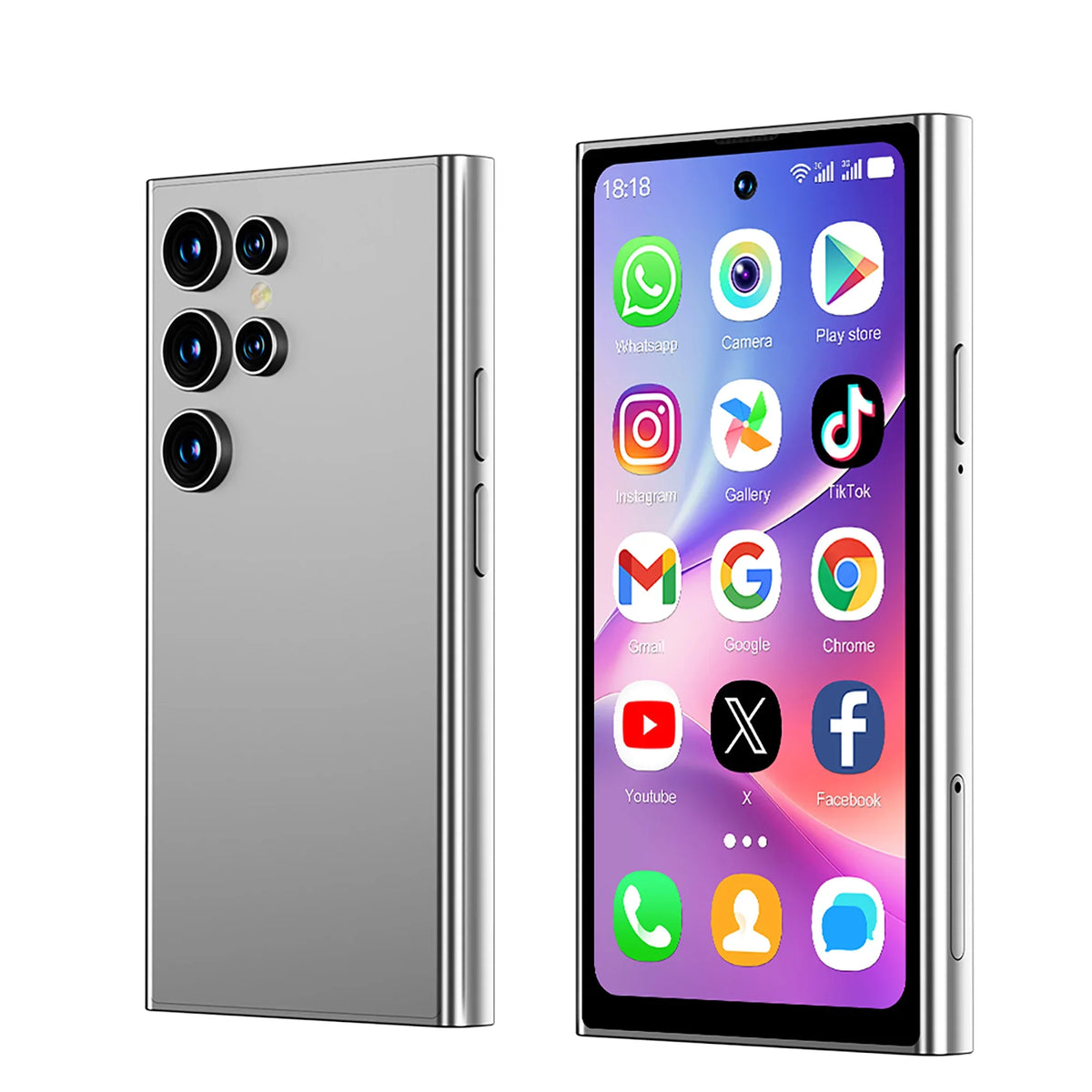 SERVO S27 Mini Android Smartphone - 4.0" Display, 2GB+16GB, 3G Dual SIM, WiFi, GPS & Face ID