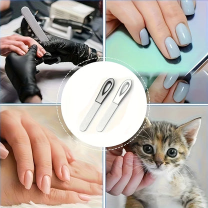 Stainless Steel Diamond Grit Nail File – Durable Hypoallergenic Nail Care Tool for Fingernails & Toenails, Ideal for Hard & Thick Nails