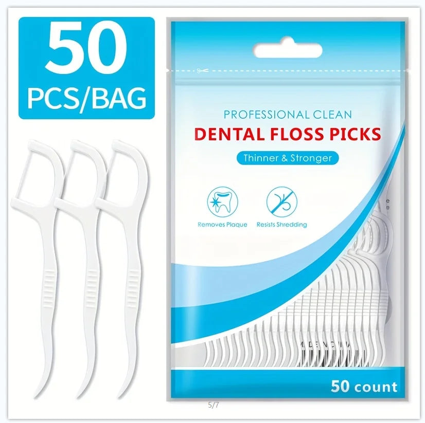 50/150/300PCS Mint & Original Dental Floss Picks – Interdental Cleaning Tools in Two Styles