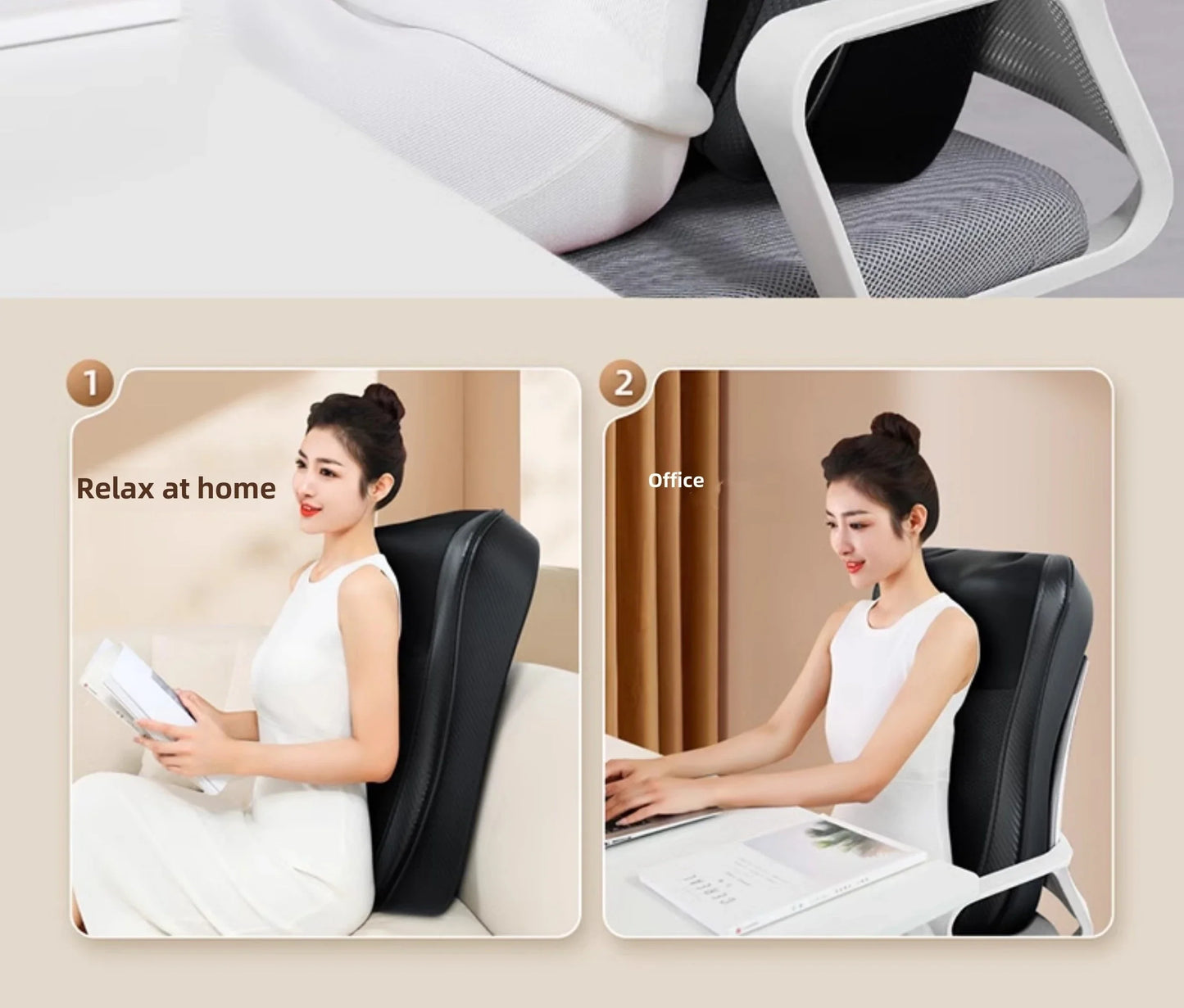 JAIYORL Electric Shiatsu Neck Massage Pillow – Deep Kneading Heat Cushion for Shoulder and Muscle Relaxation