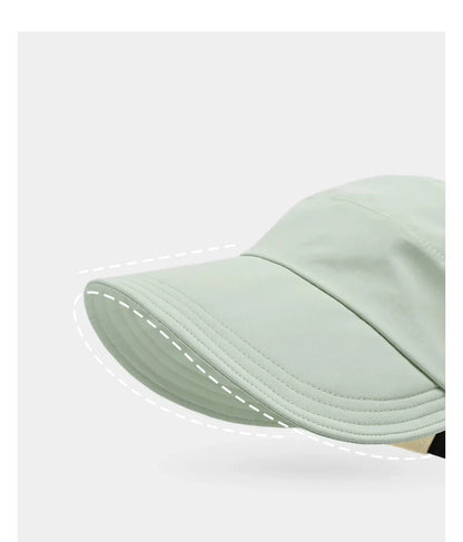 Women’s Quick-Dry Summer Cap – Lightweight Outdoor Visor with Mask Hanger and Sunscreen Protection