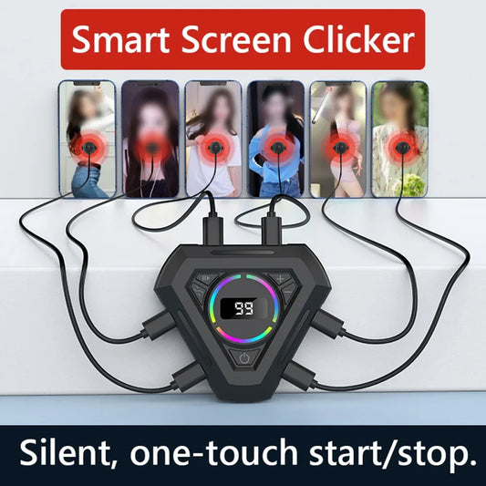 Mobile Phone Screen Auto Clicker – Adjustable Speed Silent Tapper for Games, Live Broadcasts & Likes Rewards