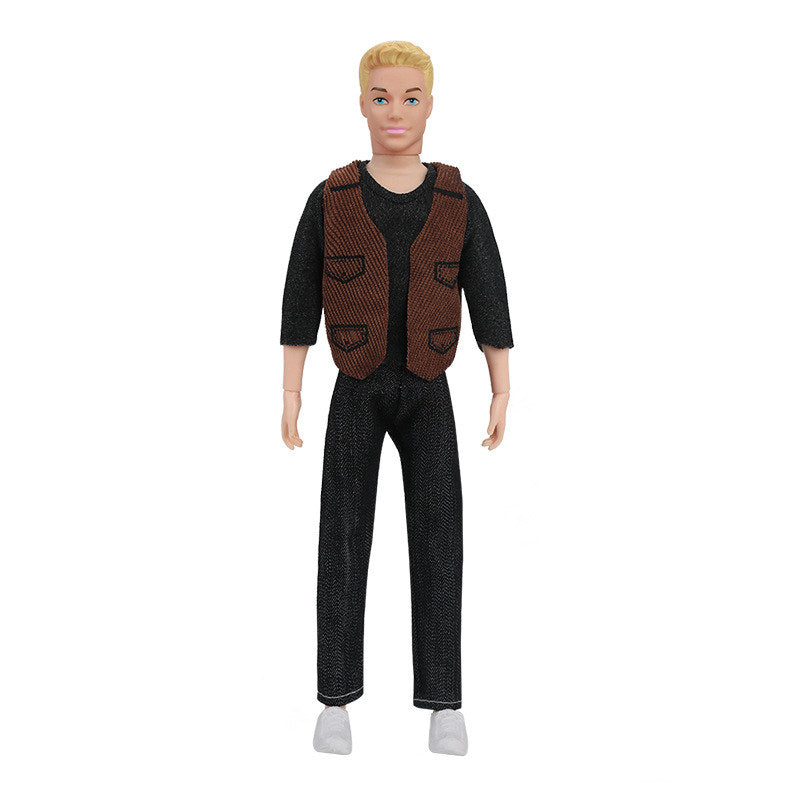 30cm Fashion Ken Doll – 1/6 Multi-Joint Movable Boyfriend with Clothes Suit, Dress-Up Toy for Kids