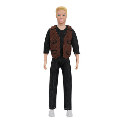 30cm Fashion Ken Doll – 1/6 Multi-Joint Movable Boyfriend with Clothes Suit, Dress-Up Toy for Kids