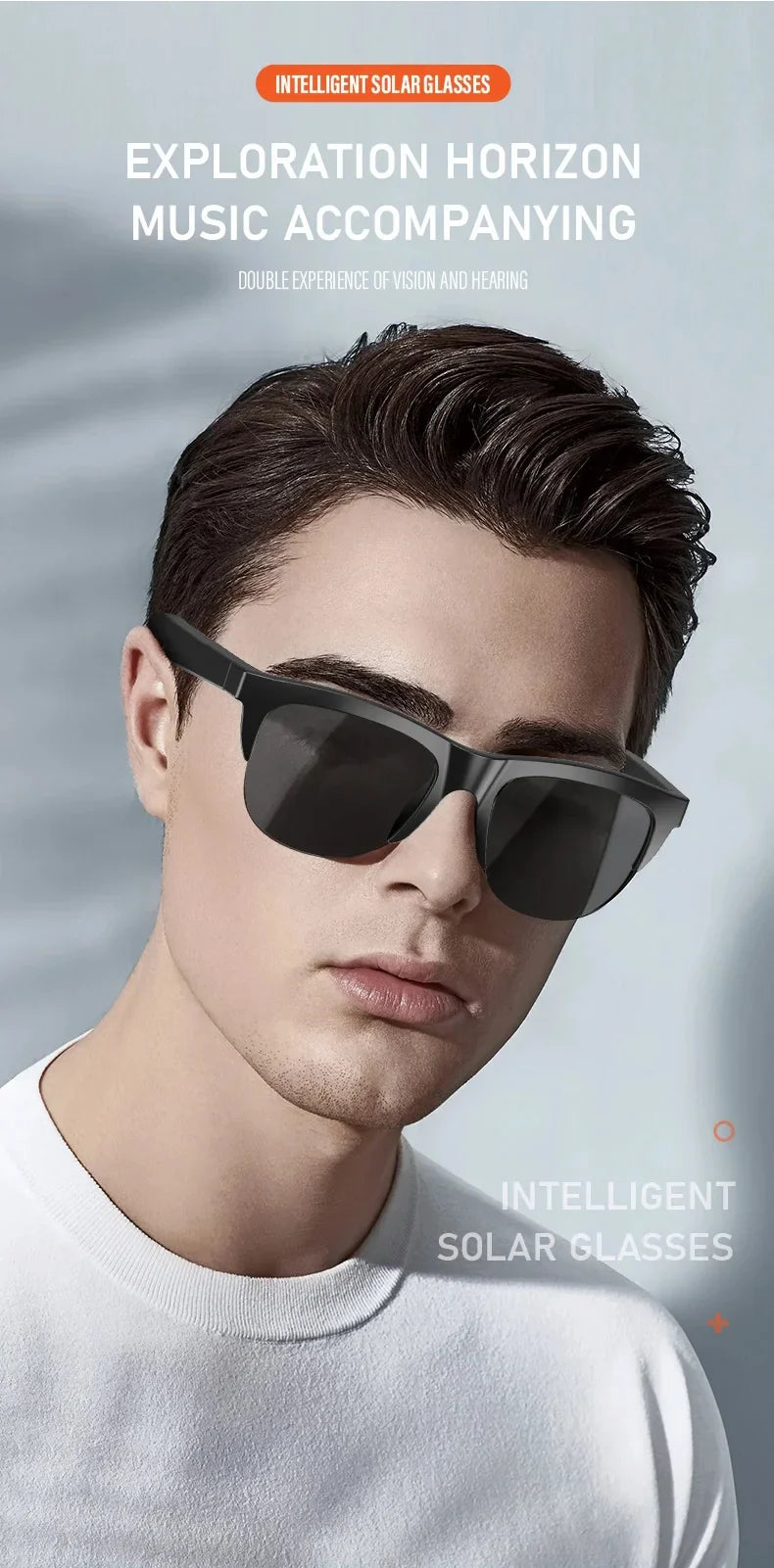 Smart Bluetooth V5.3 Sunglasses – HIFI Audio Glasses with Call Function, UV Protection, Anti-Touch Tech for Outdoor Sports Men & Women