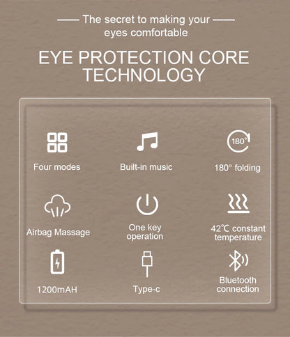 Newest Visible Eye Massager | Smart Airbag Compression Glasses with Bluetooth Music for Better Sleep