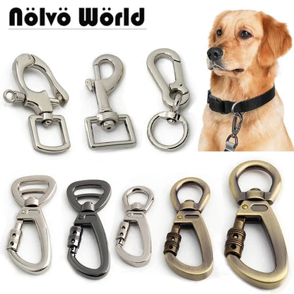 Auto-Locking Dog Leash Carabiner Clip – Swivel Rotating Ring Pet Hook for Outdoor Walking, Keychain & Pet Accessories