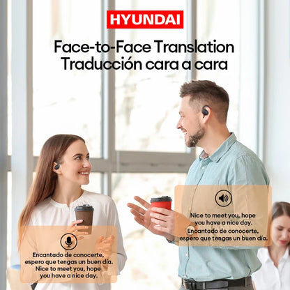 Choice HYUNDAI Openair5 AI Bluetooth Translation Earphones – Hanging Ear Type, 100+ Languages, Intelligent Meeting Earphone Gift