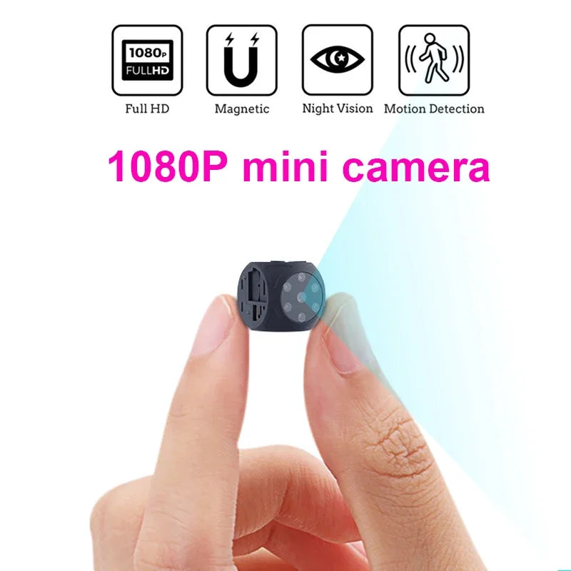 Mini 1080P HD Camera – Night Vision, Wide-Angle, Motion Detection Video Recorder with Magnetic Loop