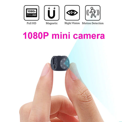 Mini 1080P HD Camera – Night Vision, Wide-Angle, Motion Detection Video Recorder with Magnetic Loop